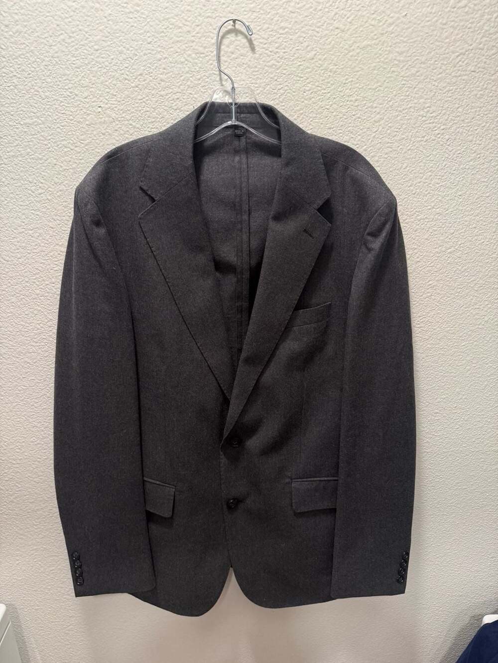 J.Crew Ludlow Suit Jacket Size 40L Charcoal Gray Wool Blazer Sport Coat